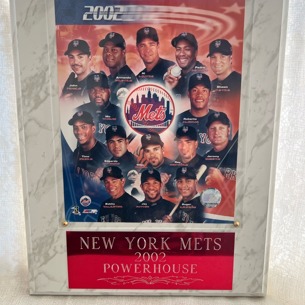 New York Mets 2002 Team Poster - Red & Blue